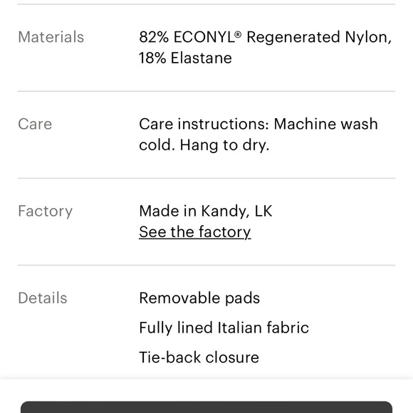 Everlane Red Triangle Bikini Top Medium - Picture 8 of 12